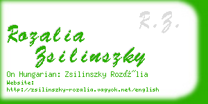 rozalia zsilinszky business card